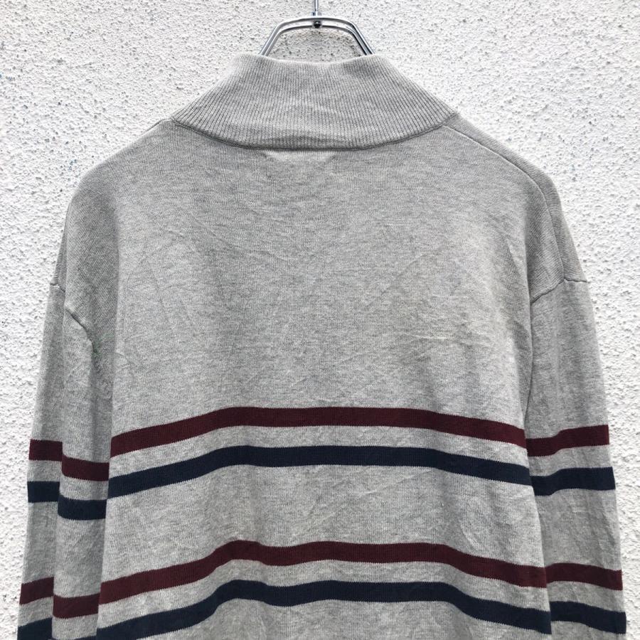 NAUTICA - 古着 ノーティカ NAUTICA コットンニットハーフジップセーター レディースL相当 /eaa500994 NAUTICA コットン ニット セーター ノーティカ L ハイネック グレー