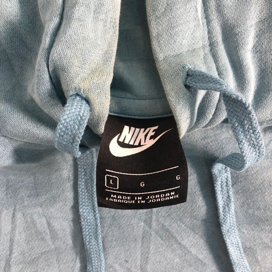 NIKE ロゴ スウェット パーカー ナイキ L ブルー 古着卸 アメリカ仕入