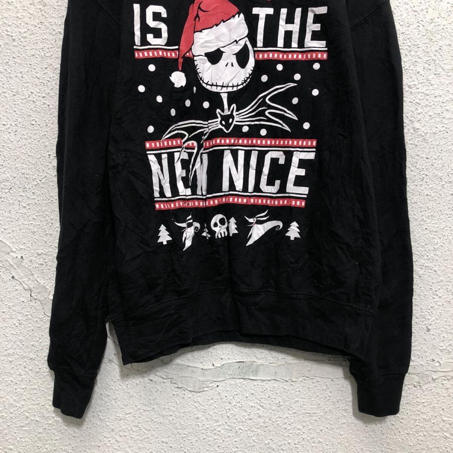 Disney プリント スウェット トレーナー ディズニー M ブラック