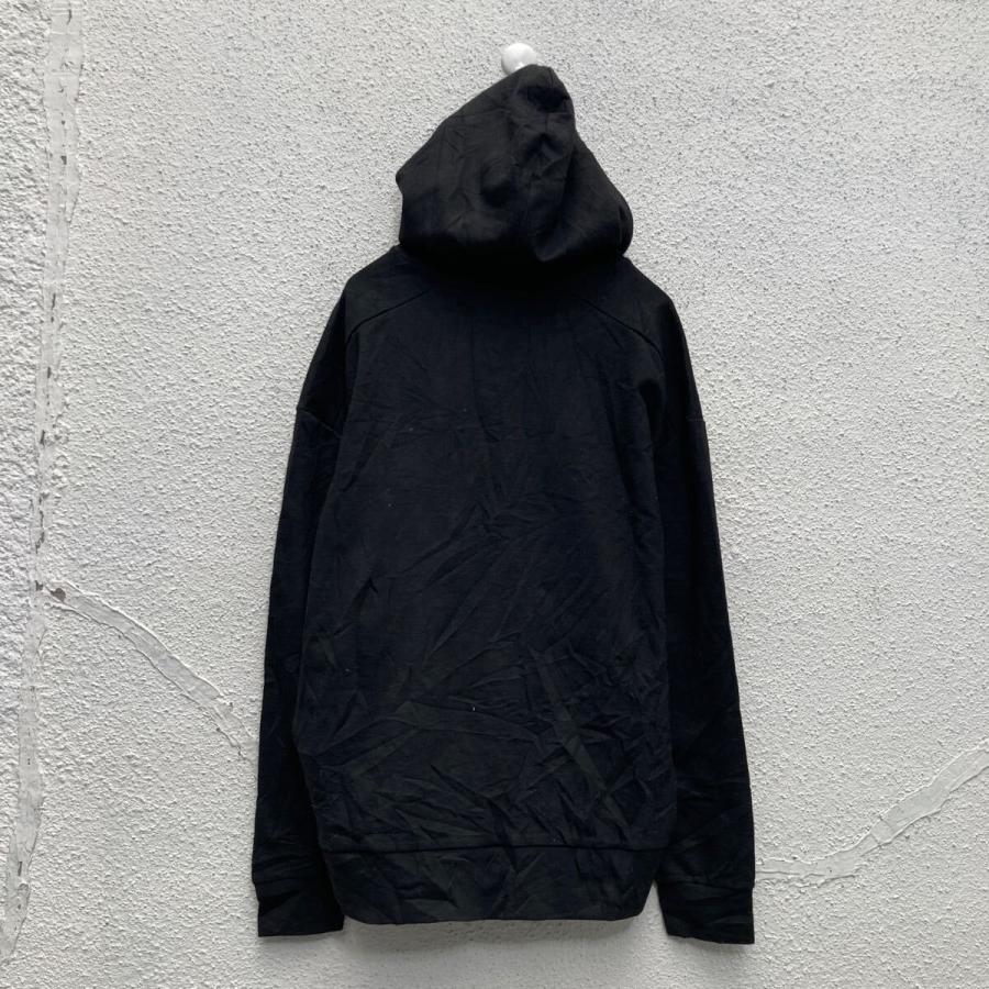 ZARA プリント スウェット パーカー ザラ L~ ブラック 古着卸 アメリカ