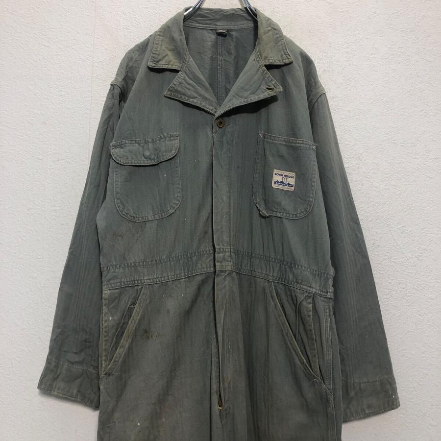 POWR HOUSE HBT 長袖つなぎ W36 グレー 50's〜 ヘリンボーンツイル