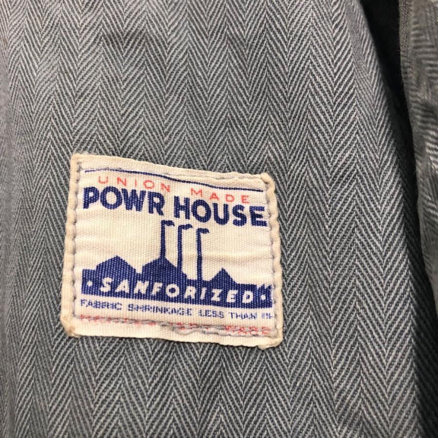 POWR HOUSE HBT 長袖つなぎ W36 グレー 50's〜 ヘリンボーンツイル
