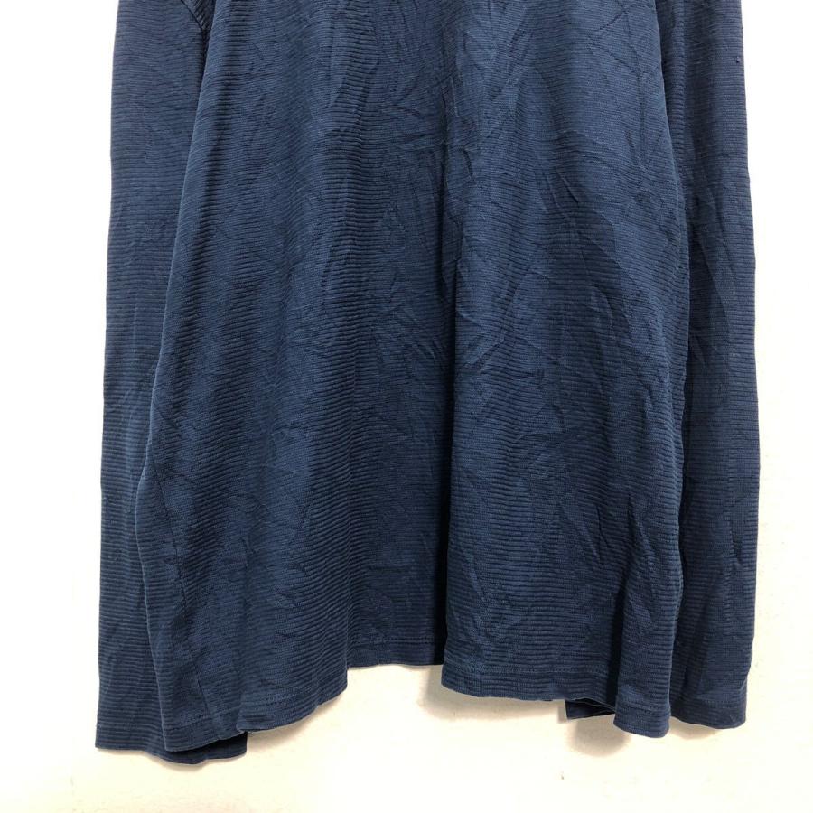 Calvin Klein 長袖 ハーフジップ ロゴTシャツ M ネイビー カルバン