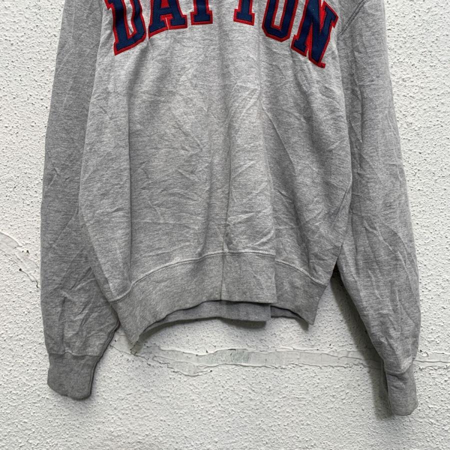 gear ロゴスウェット トレーナー XS グレー V字ガゼット 裏起毛 古着卸