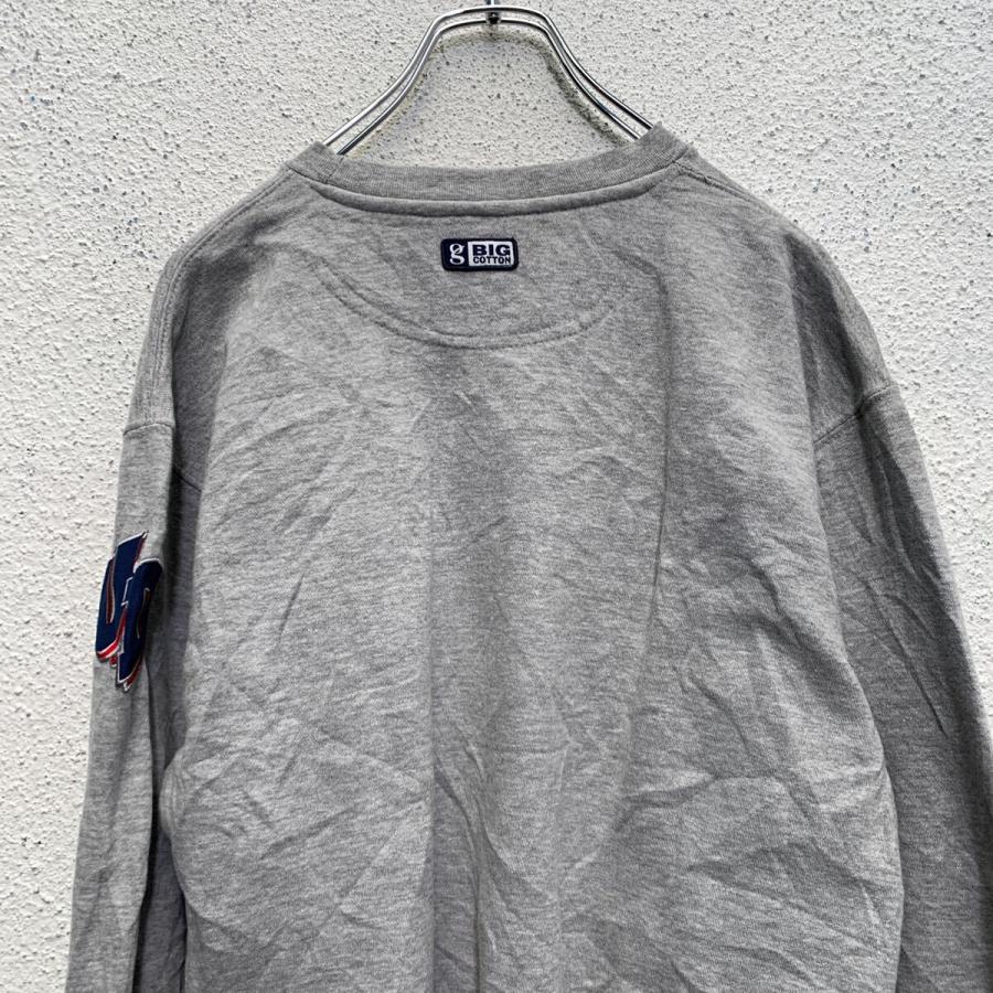 gear ロゴスウェット トレーナー XS グレー V字ガゼット 裏起毛 古着卸