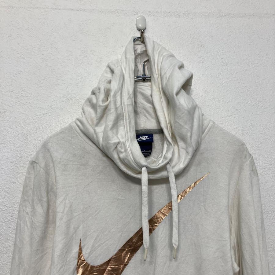 NIKE プリント スウェット パーカー ナイキ S ホワイト プル