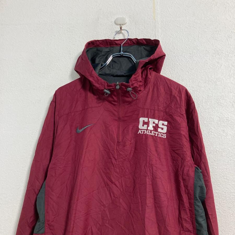 NIKE ナイロンジャケット L ボルドー グレー ナイキ パーカー 古着卸