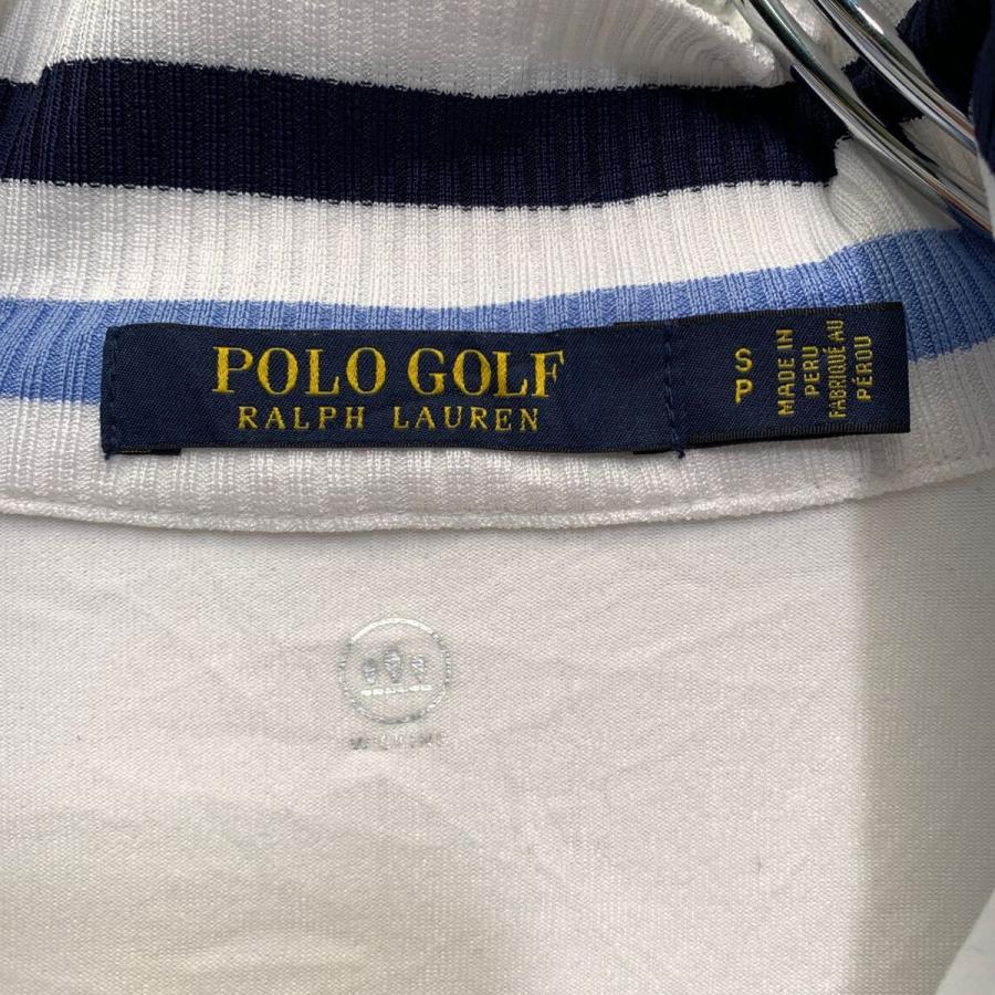 POLO GOLF RALPH LAUREN 長袖 ハーフジップ ロゴTシャツ S ホワイト