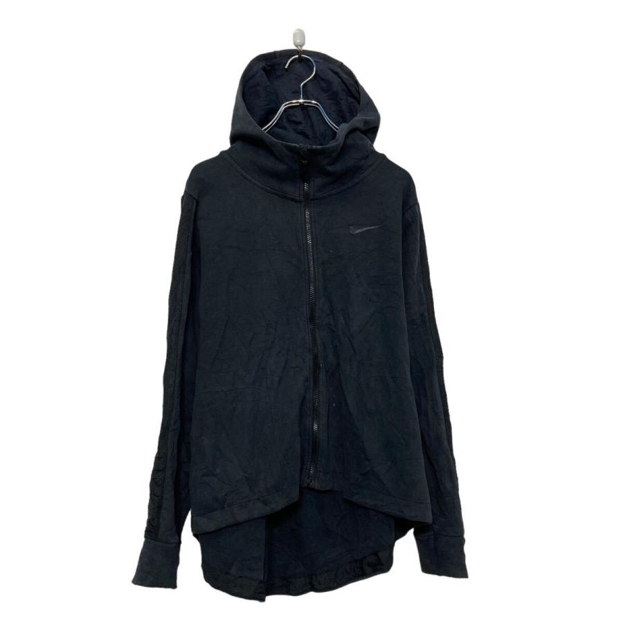 NIKE ロゴ スウェット パーカー M ブラック フルジップ ナイキ 古着卸