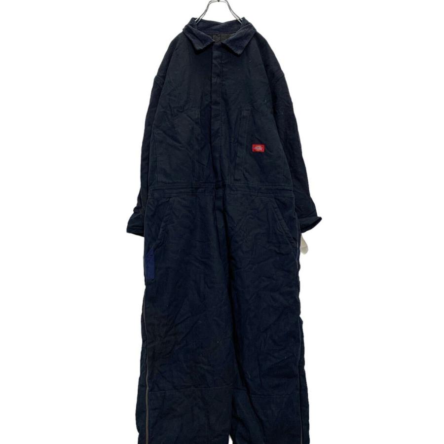 Dickies 中綿 ダック 長袖つなぎ W48 ネイビー ディッキーズ 襟