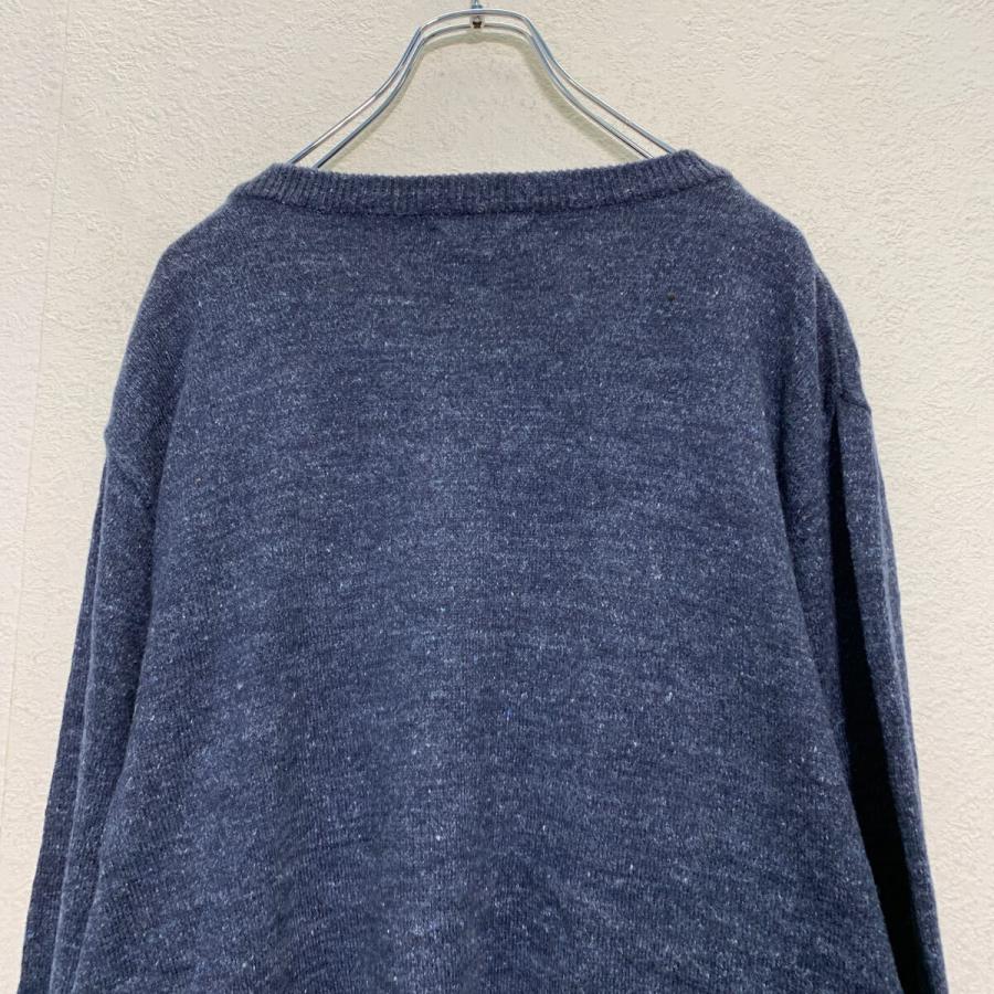 NAUTICA コットンニット セーター L ネイビー ノーティカ Vネック 