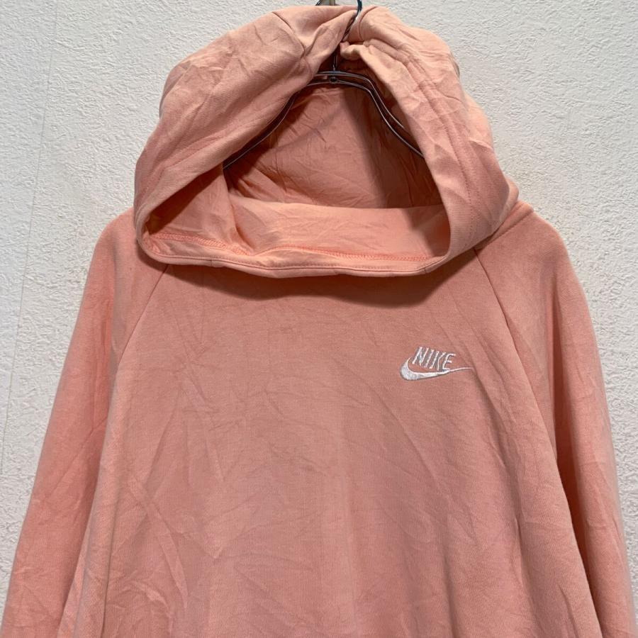 NIKE ロゴスウェット パーカー S レディース サーモンピンク ナイキ 裏
