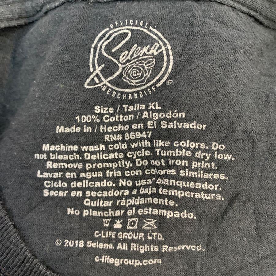 Selena 長袖 プリントTシャツ XL ブラック セレーナ・キンタニーヤ