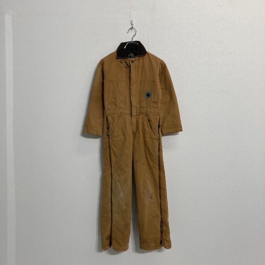Berne Apparel 長袖 中綿 つなぎ W30 ブラウン キッズ ワークウェア