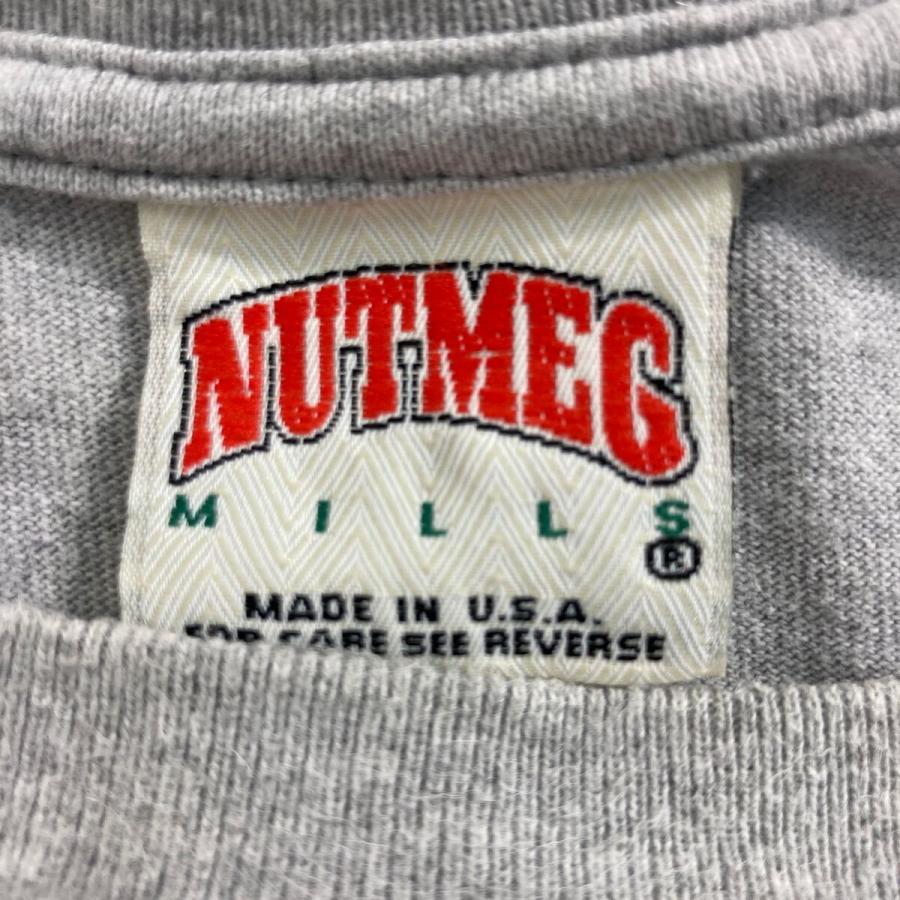 NUTMEG 半袖 プリント Tシャツ 2XL グレー ナツメグ ビッグサイズ 