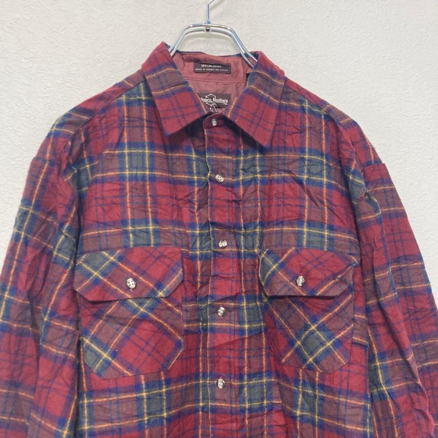 northwest territory 長袖 チェック シャツ L レッド ポケット 古着卸