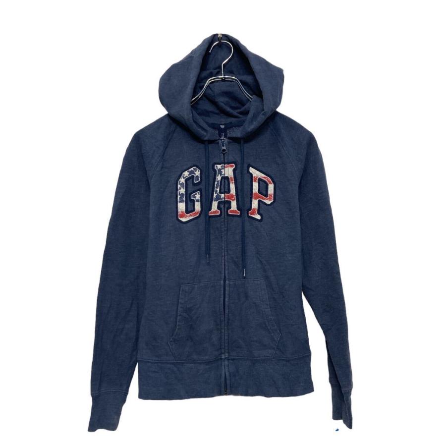 GAPジップアップパーカー古着フェードネイビーCBOY一点物unisex GAPジップアップパーカー古着フェードネイビーCBOY一点物unisex