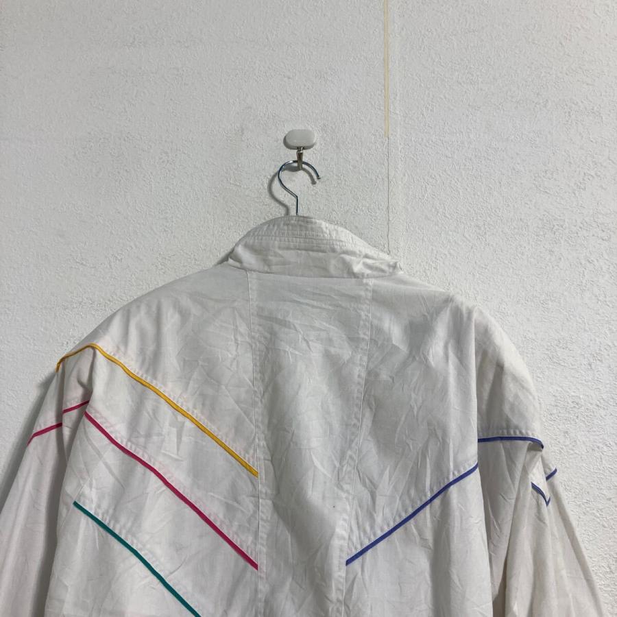 ジャケット レディース L〜 ホワイト レトロ 肩パッド ブルゾン 古着卸