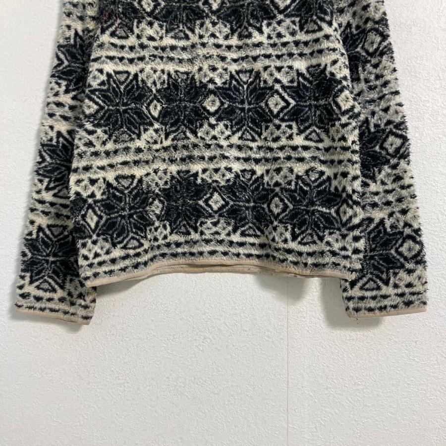 PRINCE & FOX フリース ジャケット S ブラック ホワイト 総柄