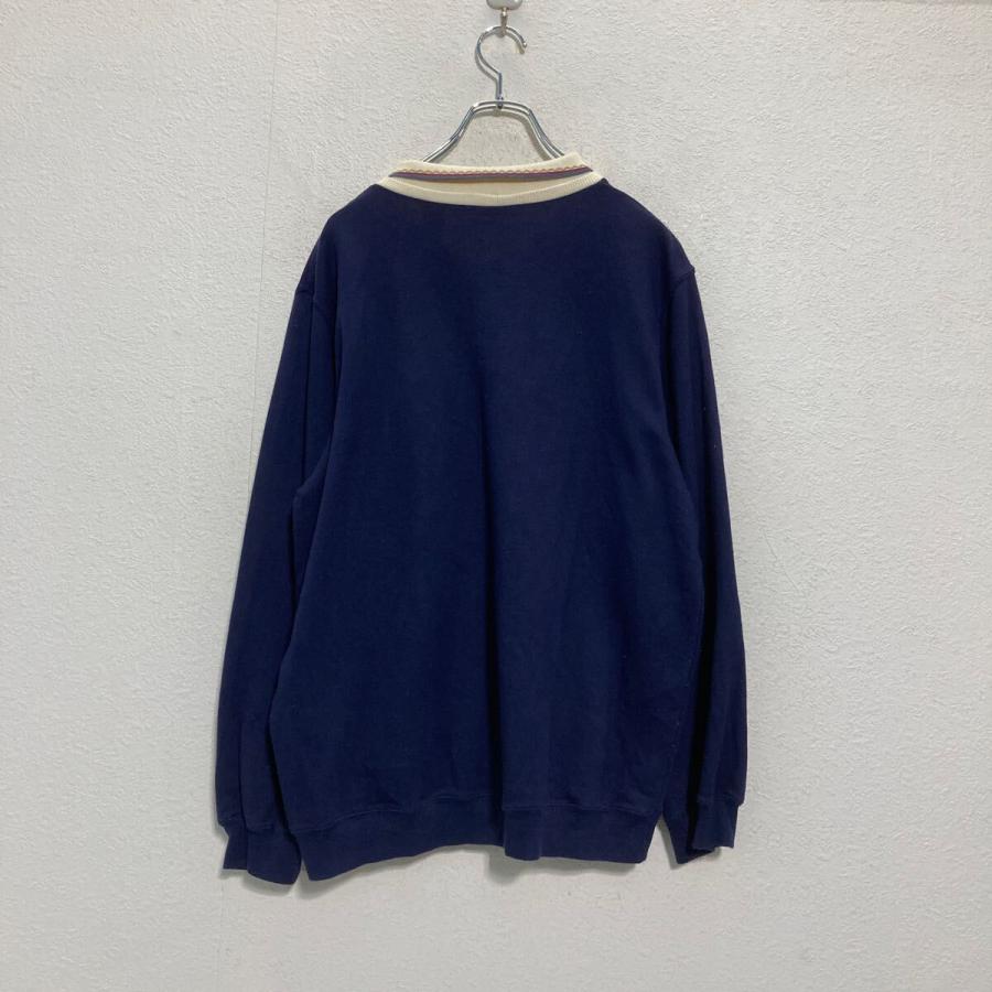 TANJAY 刺繍 スウェット トレーナー L レディース ネイビー ホワイト