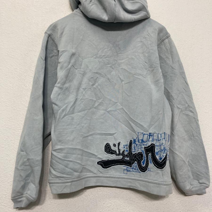 新品　未使用　Blue Blue グレー フルジップパーカー　非売品　レア　長袖 Quicksilver プリント スウェット パーカー キッズ M ライトブルー 裏
