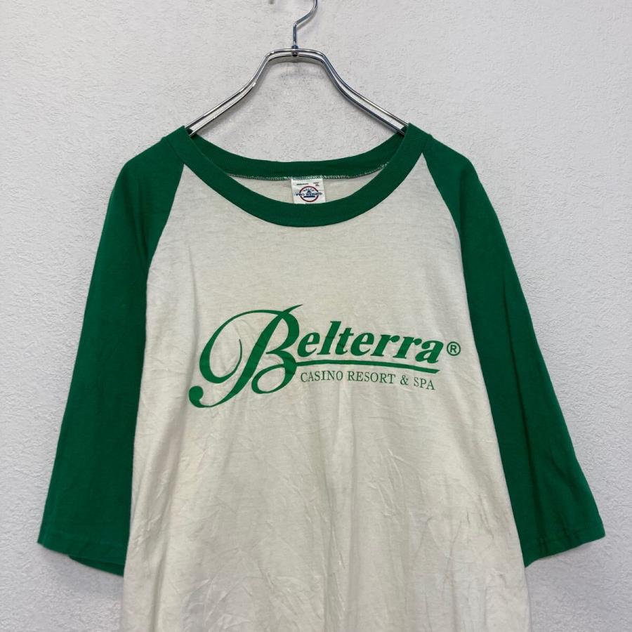 delta 半袖 プリント Tシャツ デルタ XL グリーン ホワイト ラグラン 