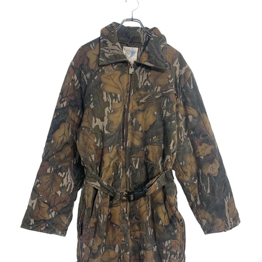 Trophy CLUB 長袖 中綿 つなぎ W36 S 総柄 カモフラ リアルツリー