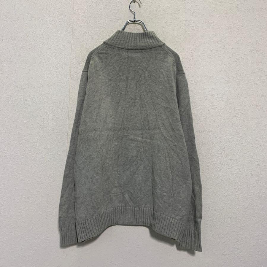 L.L.Bean ハーフジップ コットンニット セーター L グレー エルエル
