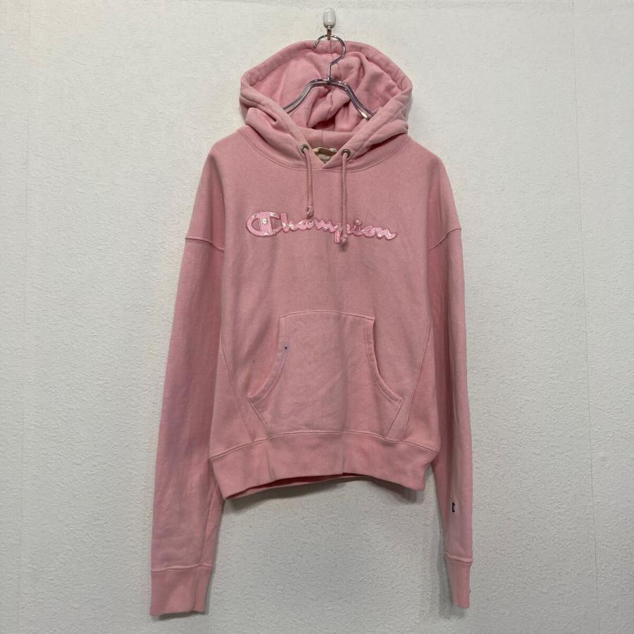 champion プリント スウェット パーカー チャンピオン S ピンク