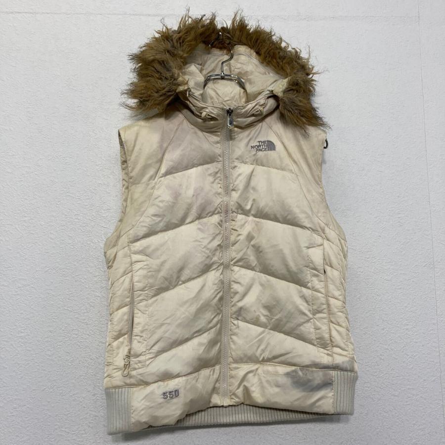 The north face ダウン 中綿 ベスト ジャケット M ホワイト ファー付き