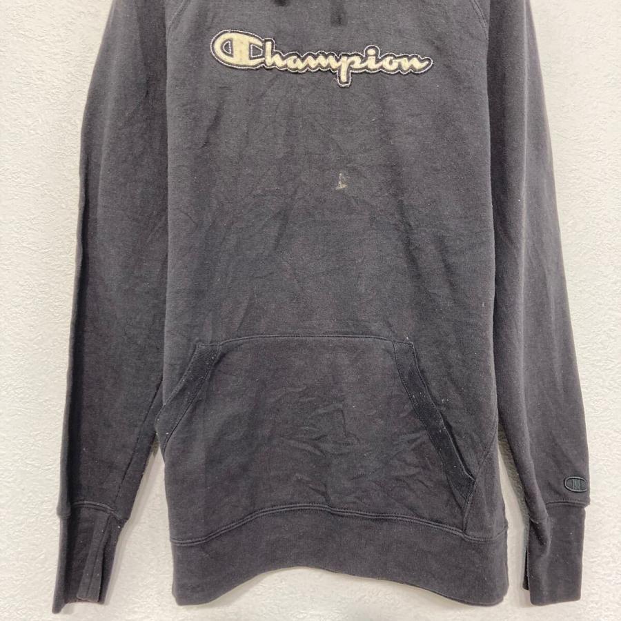 champion プリント スウェット パーカー チャンピオン L ブラック