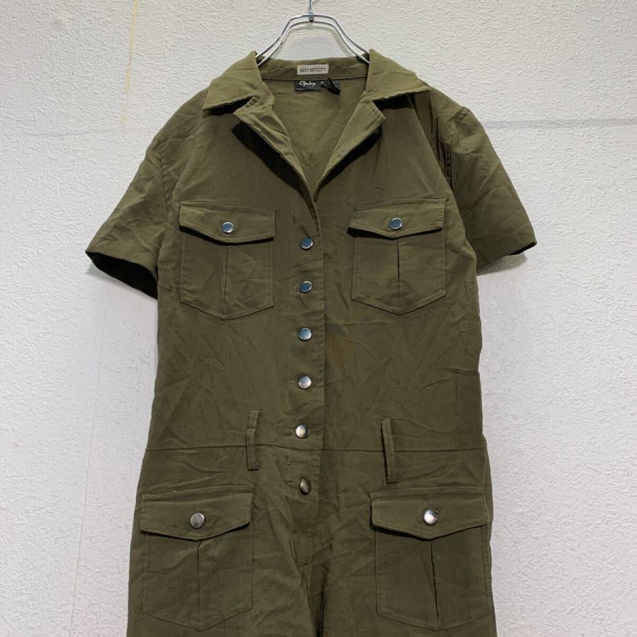 Chesley 半袖つなぎ W32 L レディース オリーブ ストレッチ 