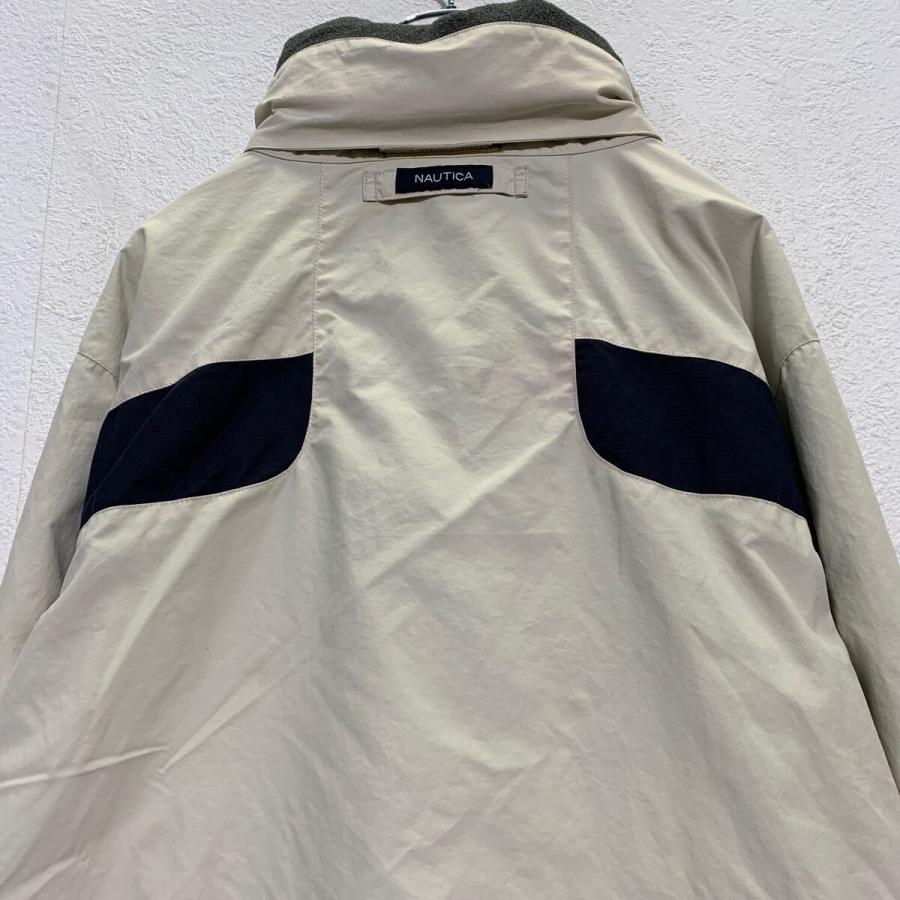 NAUTICA ジップアップ マウンテンジャケット S アイボリー ネイビー