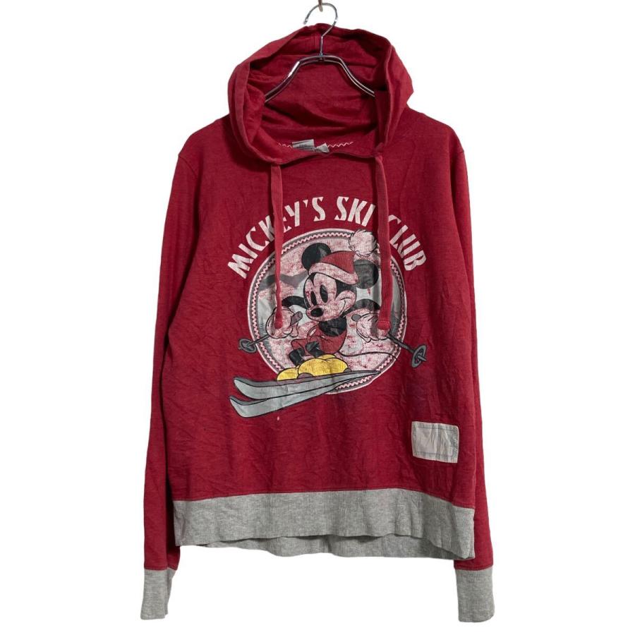DISNEY キャラクター スウェット パーカー M〜 レッド