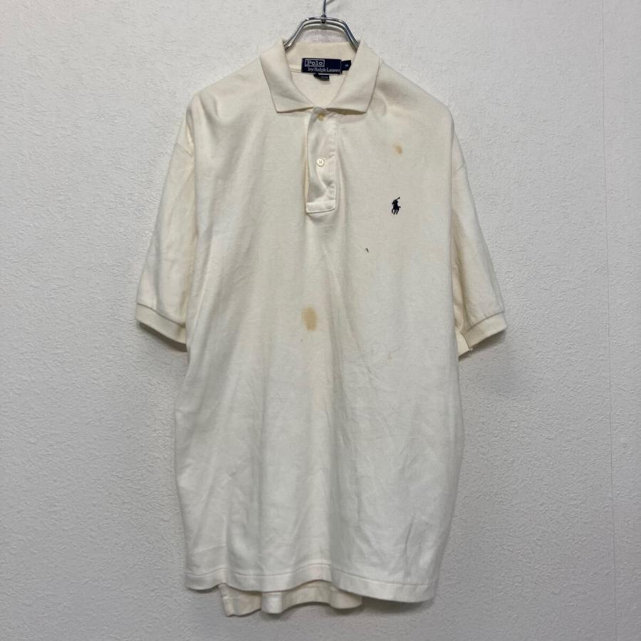 Polo Ralph Lauren 半袖 無地 ポロシャツ ホワイト M 90s ワンポイント