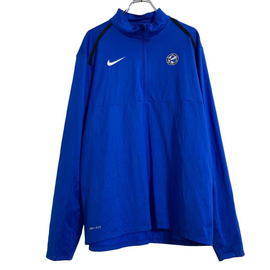 NIKE ジャージ XL ブルー ナイキ ハーフジップ ビッグサイズ ドライ 