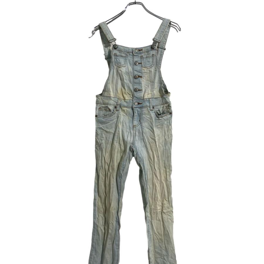 WAX JEAN デニム オーバーオール レディース S W30 ライトブルー