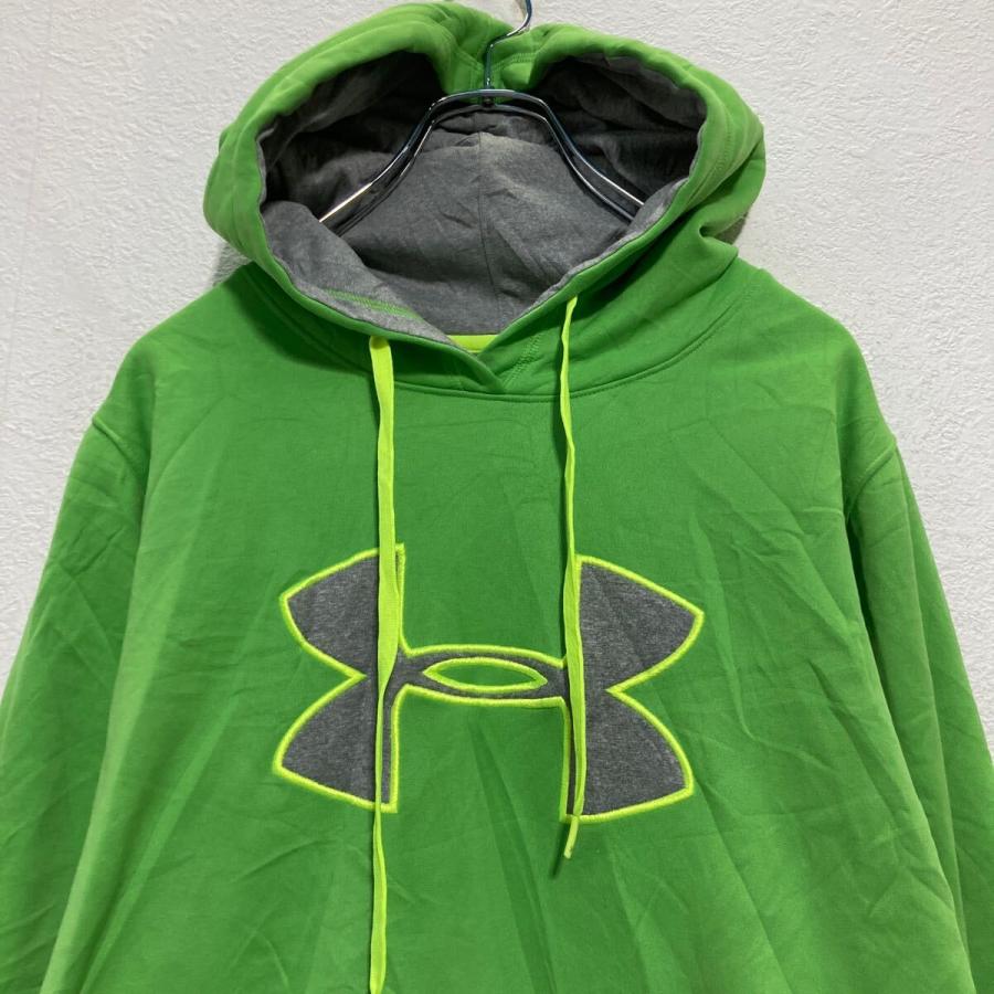 UNDER ARMOUR ロゴスウェット パーカー M ライトグリーン アンダー 