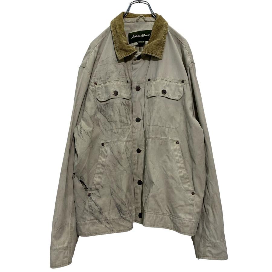 Eddie Bauer ハンティングジャケット L ライトグレー エディー