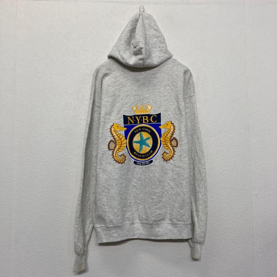 Hanes プリント スウェット パーカー ヘインズ M ホワイト プル  