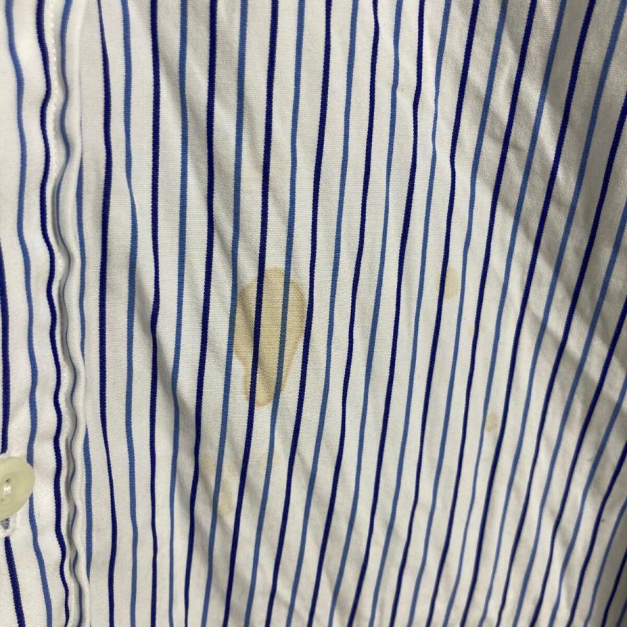 Ralph Lauren 長袖 ストライプ シャツ M ホワイトネイビー ブルー