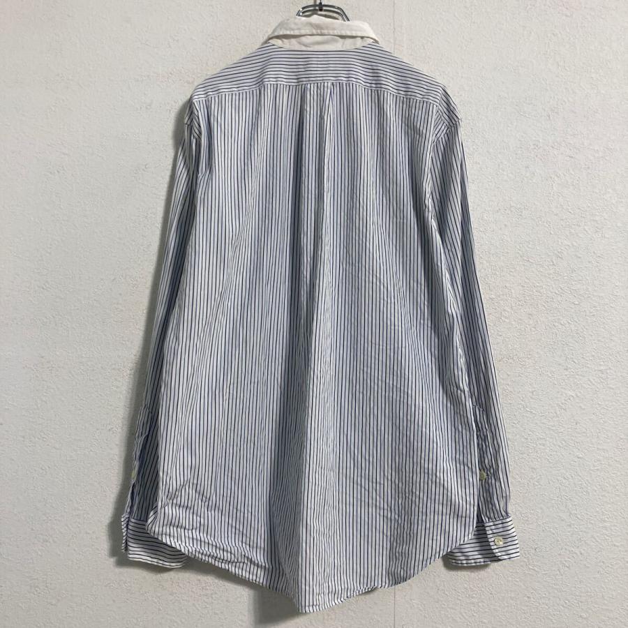 Ralph Lauren 長袖 ストライプ シャツ M ホワイトネイビー ブルー