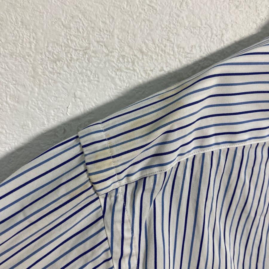 Ralph Lauren 長袖 ストライプ シャツ M ホワイトネイビー ブルー