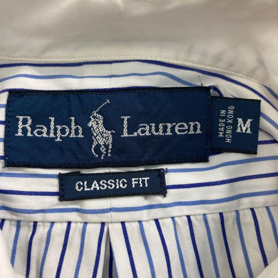 ♦️新品♦️Ralph Lauren 長袖シャツ ネイビーとホワイトストライプ Ralph Lauren 長袖 ストライプ シャツ M ホワイトネイビー ブルー