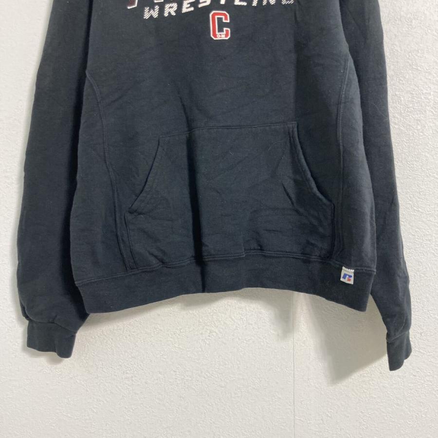 RUSSELL ATHLETIC プリント スウェット パーカー M ブラック ラッセル 