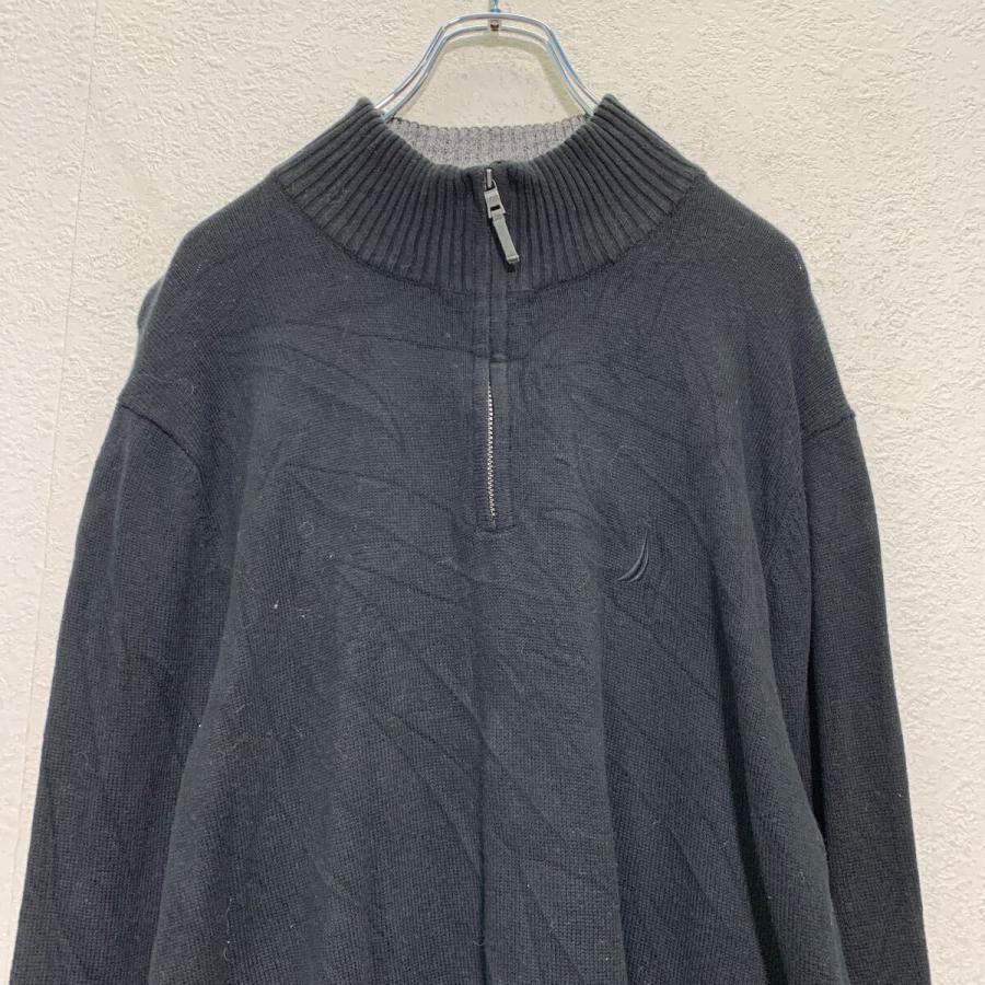 NAUTICA ハーフジップ ニット セーター M ブラック ノーティカ ワン 