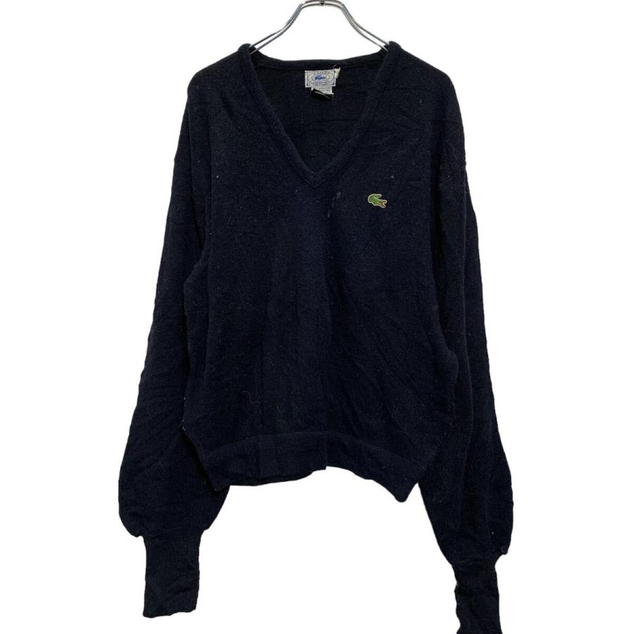 IZOD LACOSTE アクリルニット セーター XL ブラック アイゾッド 