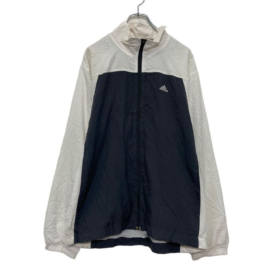 adidas ナイロン ジャケット ジャージ L ホワイト アディダス ジップ  