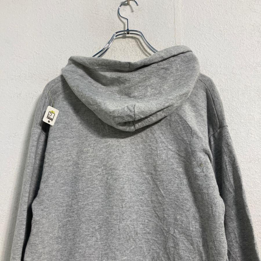 Hanes ロゴ スウェット パーカー S グレー ヘインズ ジップアップ 古着