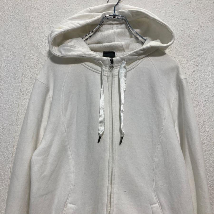 Champion ジップアップ 無地スウェット パーカー L ホワイト 
